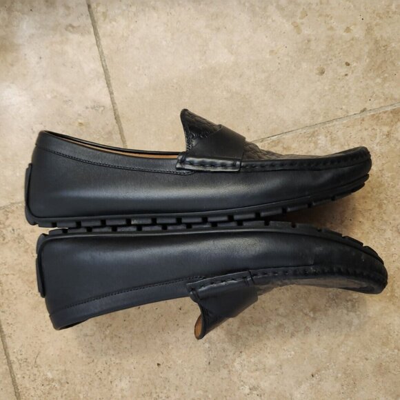 Gucci black guccissima leather loafers in size 6.5 UK men's - Picture 2 of 12